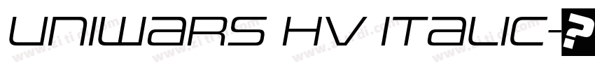 Uniwars Hv Italic字体转换 Uniwars Hv Italic字体转换